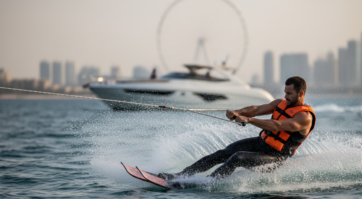 Катание на водных лыжах в Дубае Катание на водных лыжах в Дубае